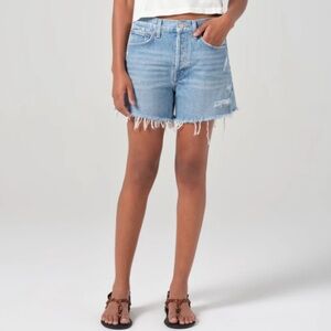 Agolde Parker Long Denim Shorts